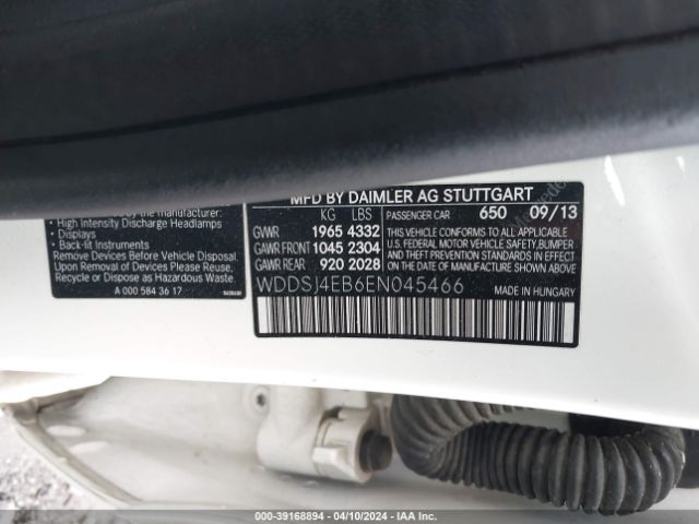 WDDSJ4EB6EN045466 Mercedes-Benz CLA 250