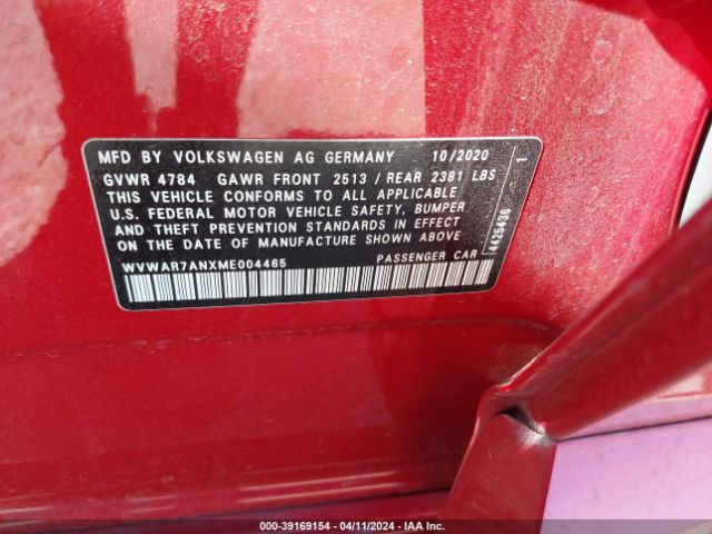 WVWAR7ANXME004465 Volkswagen Arteon 2.0t Se