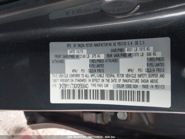 Mazda Mazda3 I Touring 2016 3MZBM1V73GM265640 Image 9