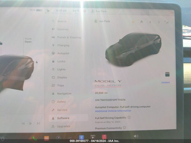 7SAYGDEF0PF711974 Tesla Model Y Awd/performance Dual Motor All-wheel Drive