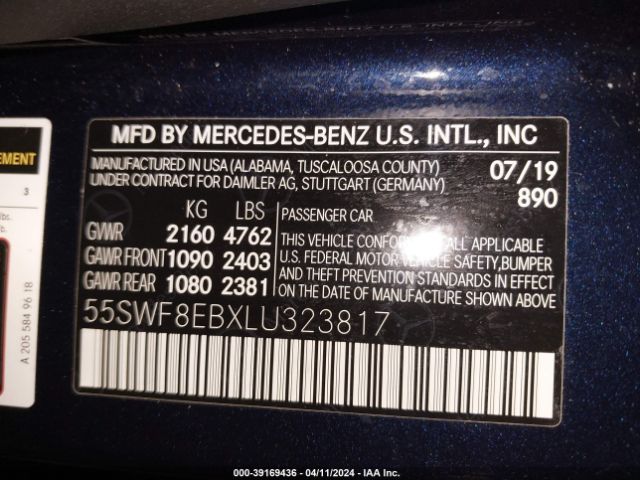 55SWF8EBXLU323817 Mercedes-Benz C 300 4matic