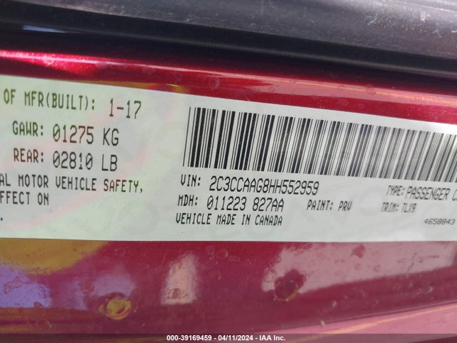 2C3CCAAG8HH552959 Chrysler 300 Limited