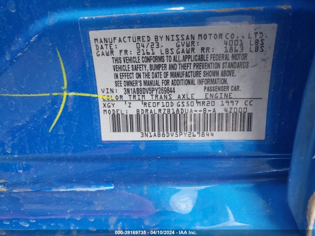 Nissan Sentra Sr Xtronic Cvt 2023 3N1AB8DV5PY269844 Image 9