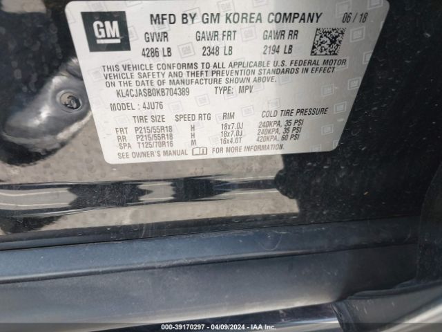 KL4CJASB0KB704389 Buick Encore Fwd Preferred