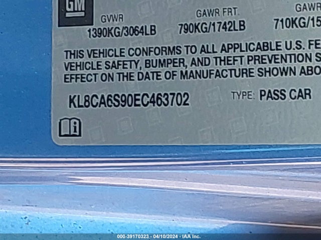 Chevrolet Spark Ls Manual 2014 KL8CA6S90EC463702 Image 9