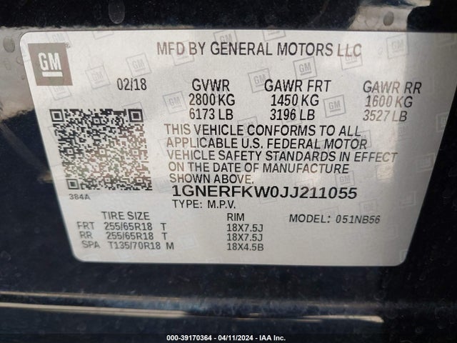 Chevrolet Traverse Ls 2018 1GNERFKW0JJ211055 Image 9