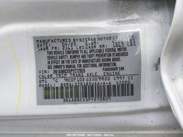 Nissan Sentra Sv Xtronic Cvt 2023 3N1AB8CV5PY272809 Image 9