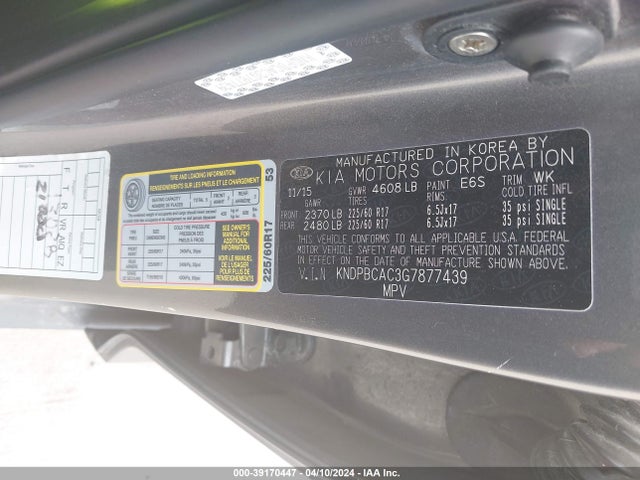 KIA Sportage Lx 2016 KNDPBCAC3G7877439 Image 9