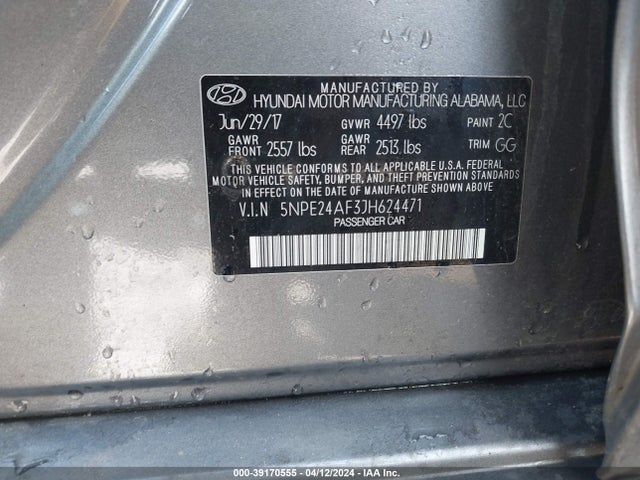 Hyundai SONATA SE 2018 5NPE24AF3JH624471 Image 9