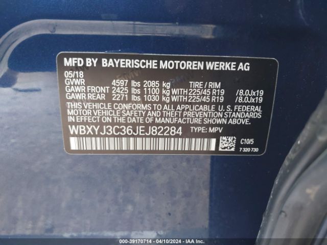 WBXYJ3C36JEJ82284 BMW X2 Sdrive28i