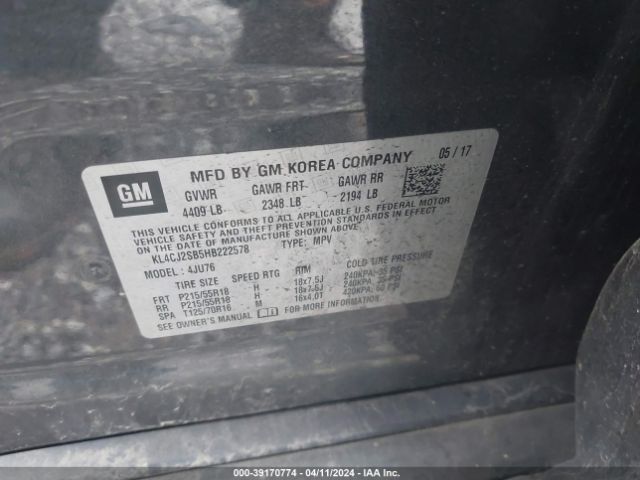 KL4CJ2SB5HB222578 Buick Encore Sport Touring