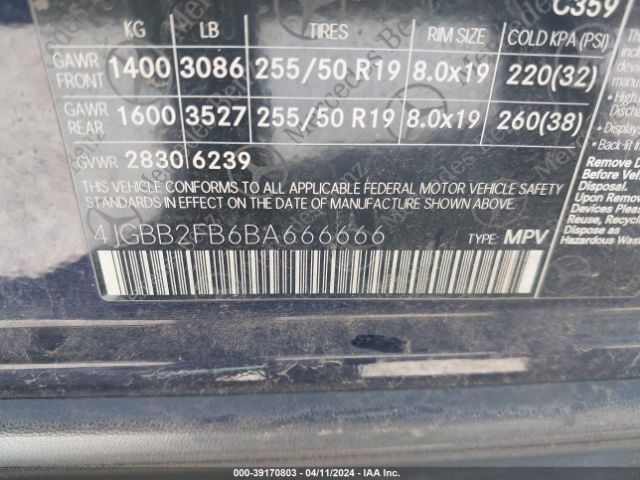 2011 MERCEDES-BENZ ML 350 BLUETEC 4JGBB2FB6BA666666 Photo 8