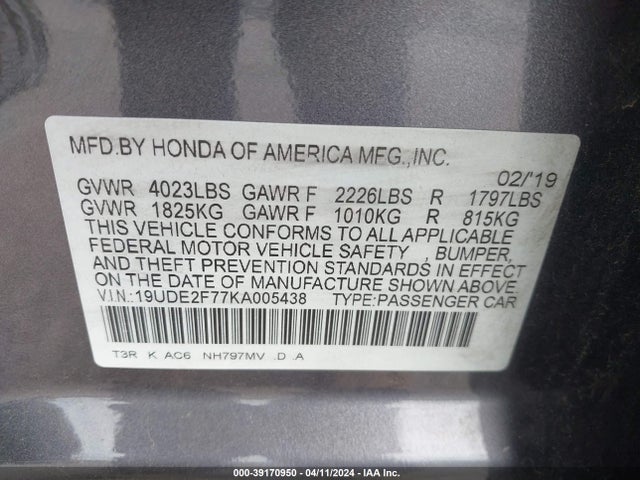 Acura Ilx Premium Package/technology Package 2019 19UDE2F77KA005438 Image 9