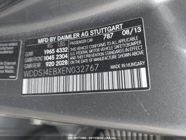 Mercedes-Benz CLA 250 2014 WDDSJ4EBXEN032767 Image 9