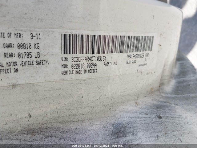 2012 FIAT 500 3C3CFFAR4CT103154 Photo 8