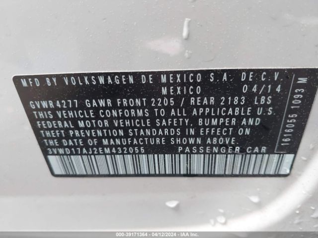 3VWD17AJ2EM432055 Volkswagen Jetta 1.8t Se