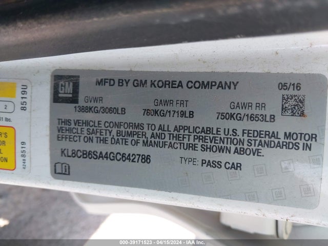 Chevrolet Spark Ls Cvt 2016 KL8CB6SA4GC642786 Image 9