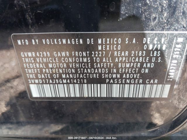 3VWD17AJ9GM414218 Volkswagen Jetta 1.8t Sport
