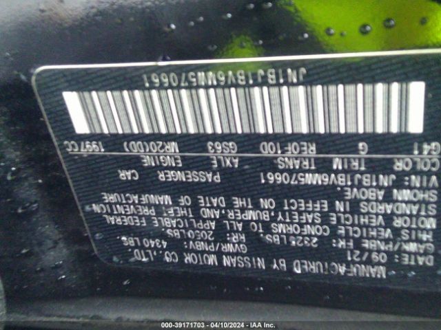 JN1BJ1BV6MW570661 Nissan Rogue Sport Sv Fwd Xtronic Cvt