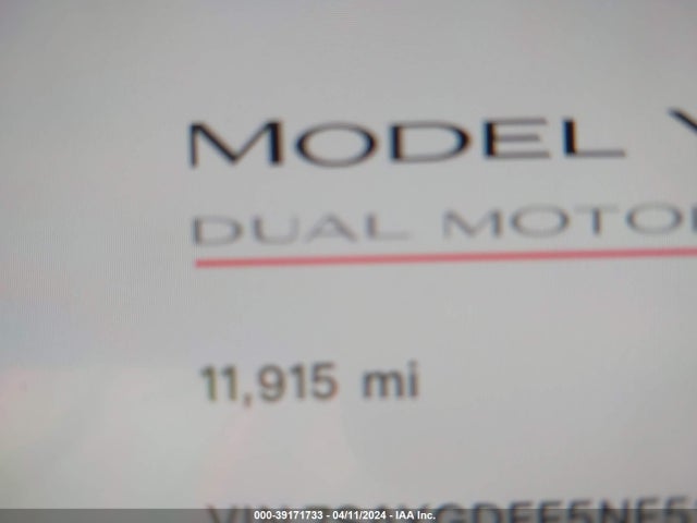 7SAYGDEF5NF521522 Tesla Model Y Performance Dual Motor All-wheel Drive