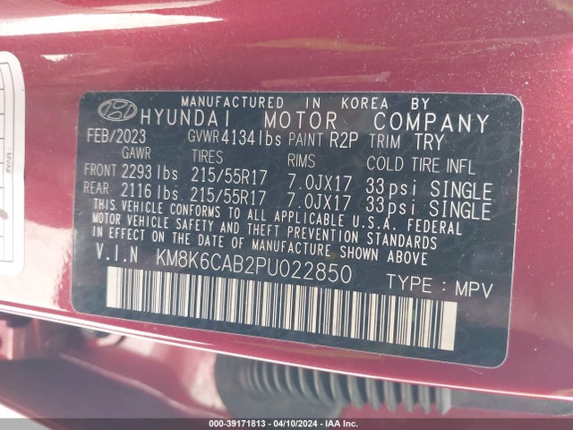 Hyundai Kona Sel 2023 KM8K6CAB2PU022850 Image 9
