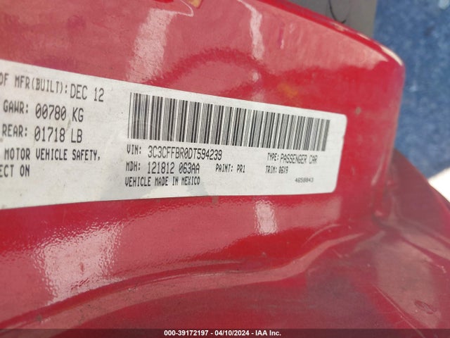 2013 FIAT 500 3C3CFFBR0DT594239 Photo 8