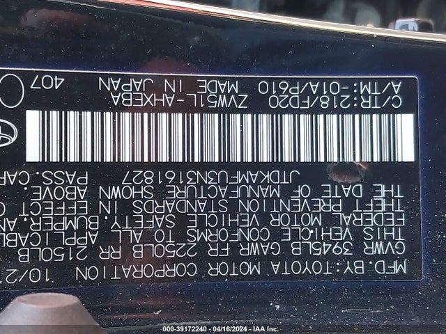 Toyota Prius Le 2022 JTDKAMFU3N3161827 Image 9