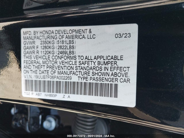 Acura Tlx Type S/type S Pmc Edition 2023 19UUB7F06PA002269 Image 9