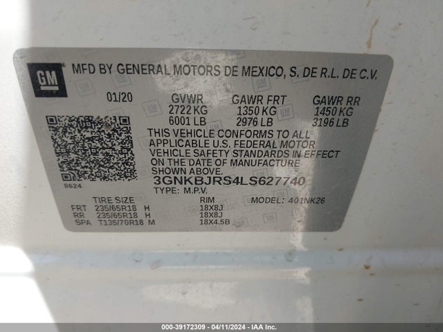 Chevrolet Blazer Awd 3lt 2020 3GNKBJRS4LS627740 Image 9