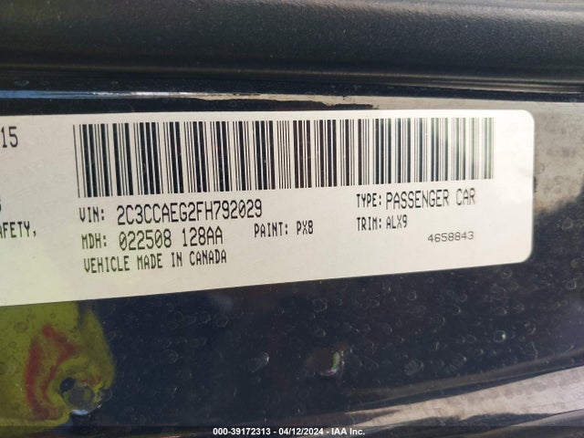 Chrysler 300C 2015 2C3CCAEG2FH792029 Image 9