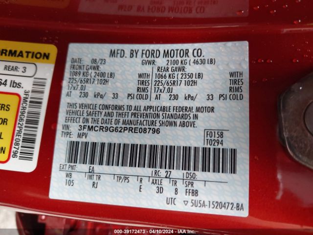 3FMCR9G62PRE08796 Ford Bronco Sport Heritage