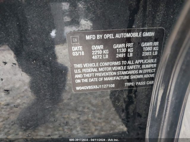 W04GV8SX8J1127108 Buick Regal Tourx Essence