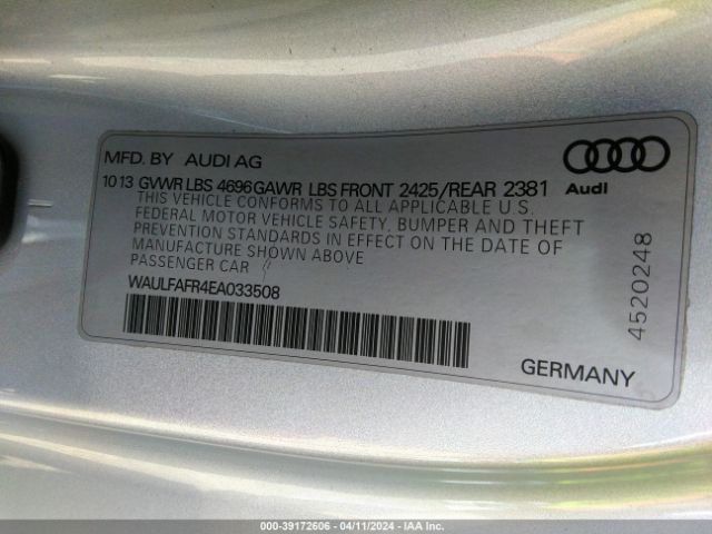 WAULFAFR4EA033508 Audi A5 2.0t Premium