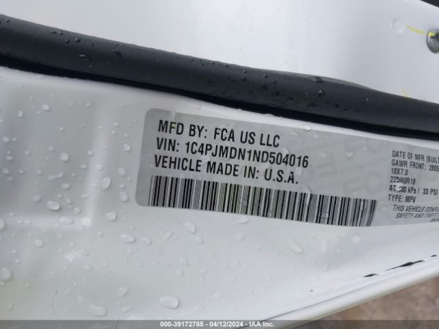 1C4PJMDN1ND504016 Jeep Cherokee Limited 4x4