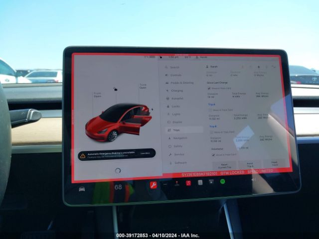 5YJ3E1EB5KF192101 Tesla Model 3 Long Range/performance