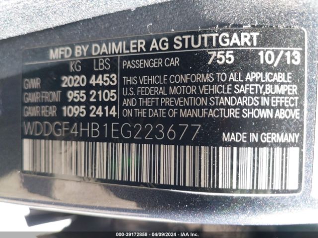 WDDGF4HB1EG223677 Mercedes-Benz C 250 Luxury/sport