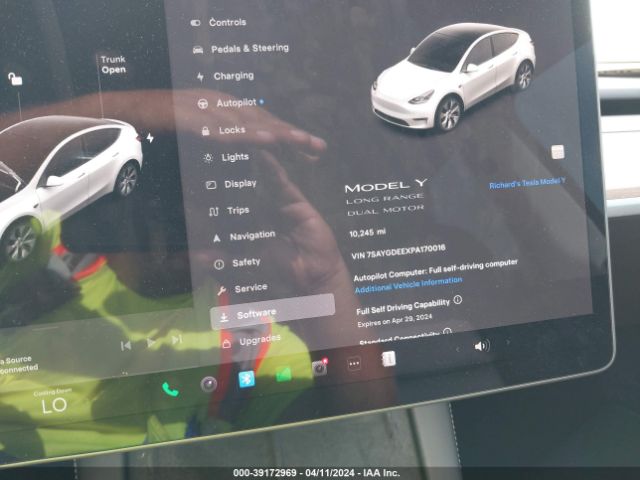 7SAYGDEEXPA170016 Tesla Model Y Awd/long Range Dual Motor All-wheel Drive