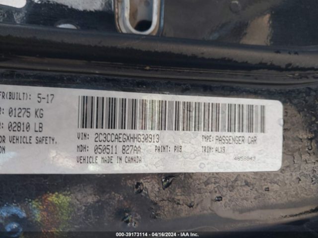 2C3CCAEGXHH630913 Chrysler 300C