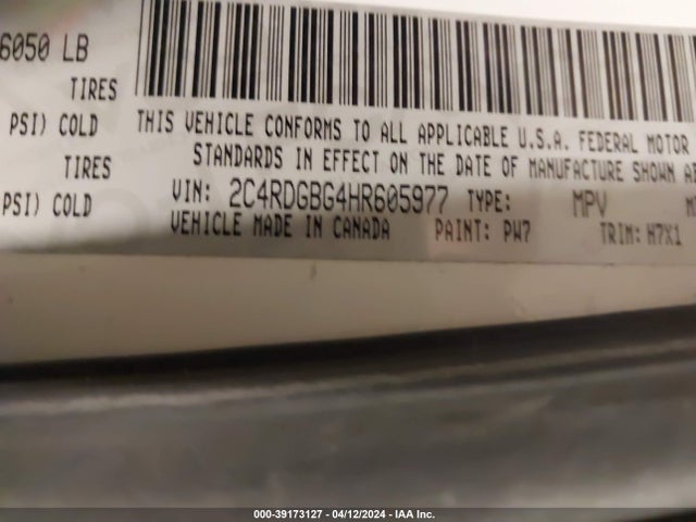 Dodge Grand Caravan Se 2017 2C4RDGBG4HR605977 Image 9
