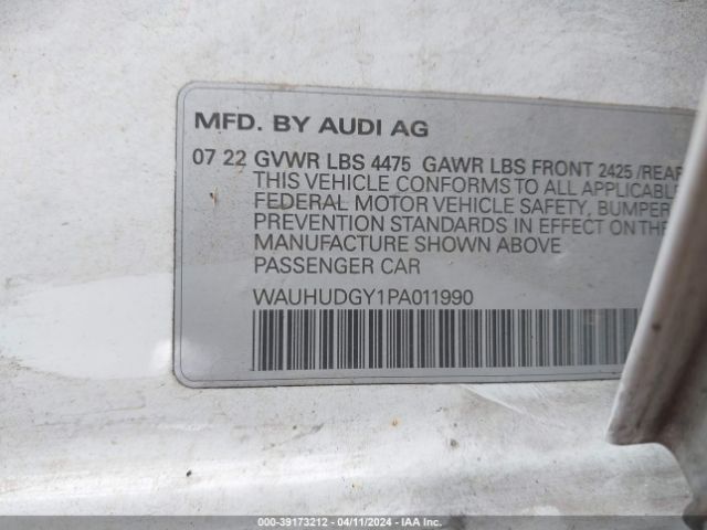 WAUHUDGY1PA011990 Audi A3 Premium Plus 40 Tfsi Quattro S Tronic