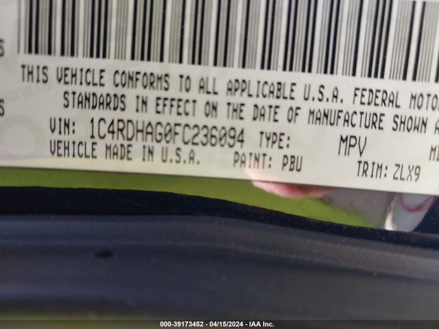 Dodge Durango Sxt 2015 1C4RDHAG0FC236094 Image 9