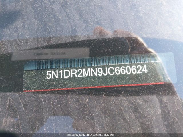 5N1DR2MN9JC660624 Nissan Pathfinder Sl