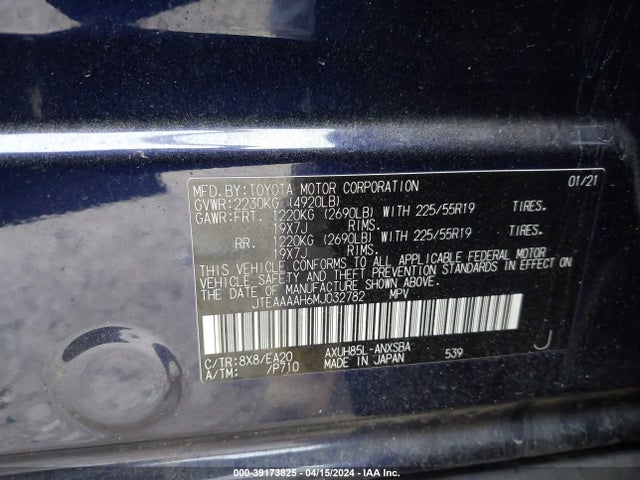 Toyota Venza Limited 2021 JTEAAAAH6MJ032782 Image 9