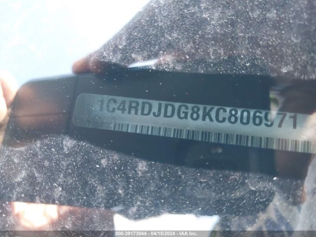 1C4RDJDG8KC806971 Dodge Durango Gt Plus Awd