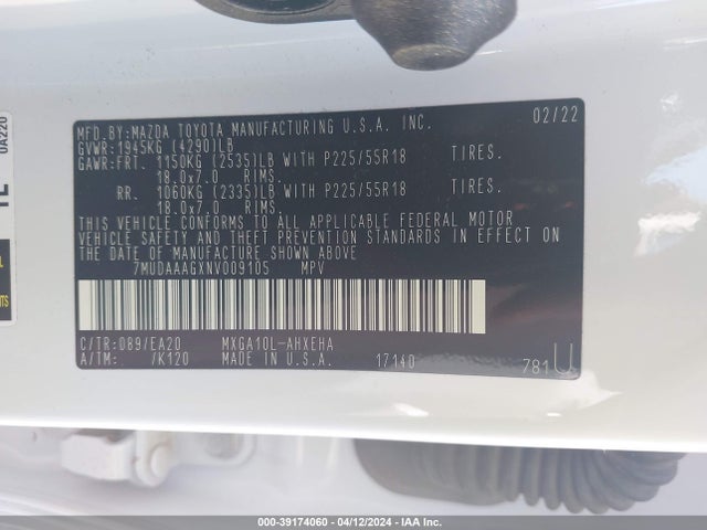 Toyota Corolla Cross Xle 2022 7MUDAAAGXNV009105 Image 9