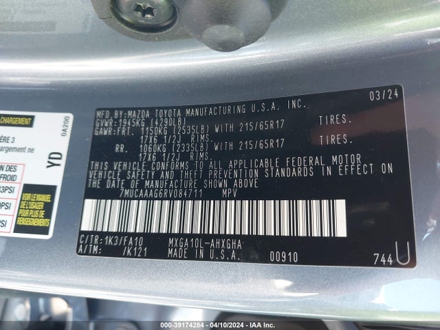 Toyota Corolla Cross Le 2024 7MUCAAAG6RV084711 Image 9