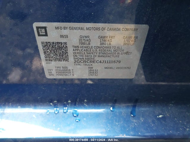 Chevrolet Silverado 1500 1lt 2018 2GCRCREC4J1111579 Image 9