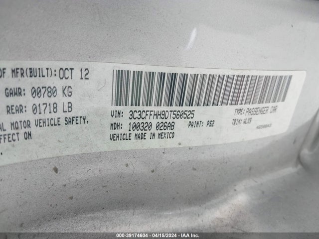 2013 FIAT 500 3C3CFFHH9DT560525 Photo 8