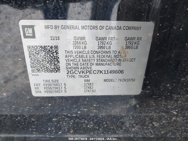 Chevrolet Silverado 1500 Ld Lt 2019 2GCVKPEC7K1149606 Image 9