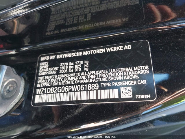 Toyota Gr Supra 2.0 2023 WZ1DB2G06PW061889 Image 9
